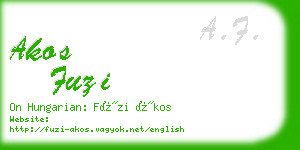 akos fuzi business card